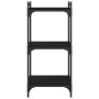 Librería de 3 estantes madera de ingeniería negro 40x30x86 cm en Librerías y estanterías | Comprar online en Foro24