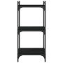 Librería de 3 estantes madera de ingeniería negro 40x30x86 cm en Librerías y estanterías | Comprar online en Foro24