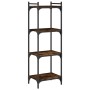 Librería 4 estantes madera ingeniería roble ahumado 40x30x120cm en Librerías y estanterías | Comprar online en Foro24