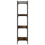 Librería 4 estantes madera ingeniería roble ahumado 40x30x120cm en Librerías y estanterías | Comprar online en Foro24