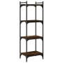 Librería 4 estantes madera ingeniería roble ahumado 40x30x120cm en Librerías y estanterías | Comprar online en Foro24