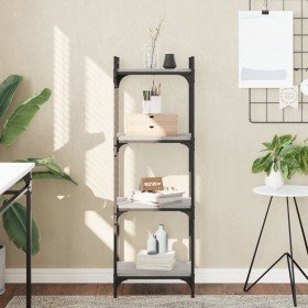 Librería 4 estantes madera ingeniería gris Sonoma 40x30x120 cm Librería 4 estantes madera ingeniería gris Sonoma 40x30x120 cm