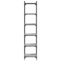 Librería 6 estantes madera ingeniería gris Sonoma 40x30x188 cm