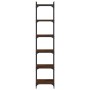 Librería 6 estantes madera ingeniería roble marrón 40x30x188 cm