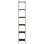 Librería 6 estantes madera ingeniería roble marrón 40x30x188 cm