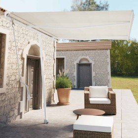 Toldo de pie automático crema 350x250 cm Toldo de pie automático crema 350x250 cm