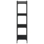 Librería de 4 estantes madera de ingeniería negro 60x30x120 cm