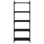 Librería de 5 estantes madera de ingeniería negro 60x30x154 cm