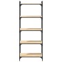 Librería 5 estantes madera ingeniería roble Sonoma 60x30x154 cm