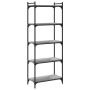 Librería 5 estantes madera ingeniería gris Sonoma 60x30x154 cm en Librerías y estanterías | Comprar online en Foro24