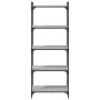 Librería 5 estantes madera ingeniería gris Sonoma 60x30x154 cm en Librerías y estanterías | Comprar online en Foro24