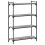 Librería 4 estantes madera ingeniería gris Sonoma 80x30x120 cm