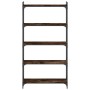 Librería 5 estantes madera ingeniería roble ahumado 80x30x154cm en Librerías y estanterías | Comprar online en Foro24