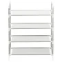Shoe rack with 4 shelves in metal and silver non-woven textile by vidaXL, Shoe racks and shoe organizers - Ref: Foro24-330042...