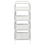 Shoe rack with 4 shelves in metal and silver non-woven textile by vidaXL, Shoe racks and shoe organizers - Ref: Foro24-330042...