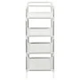 Shoe rack with 4 shelves in metal and silver non-woven textile by vidaXL, Shoe racks and shoe organizers - Ref: Foro24-330042...