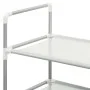 Shoe rack with 4 shelves in metal and silver non-woven textile by vidaXL, Shoe racks and shoe organizers - Ref: Foro24-330042...