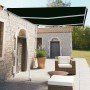 Toldo de pie automático gris antracita 350x250 cm