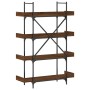 Librería de 4 estantes madera ingeniería marrón 100x33x145,5 cm en Librerías y estanterías | Comprar online en Foro24
