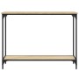 Mesa consola madera de ingeniería roble Sonoma 101x30,5x75 cm