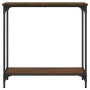 Mesa consola madera de ingeniería roble marrón 75x30,5x75 cm