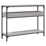 Mesa consola estante madera ingeniería Sonoma gris 100x29x75 cm