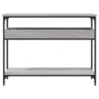 Mesa consola estante madera ingeniería Sonoma gris 100x29x75 cm