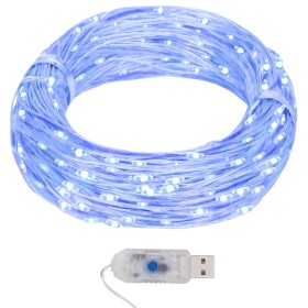 LED micro light garland 8 functions 40 m 400 blue LEDs by vidaXL, Christmas lights - Ref: Foro24-328849, Price: 21,71 €, Disc...