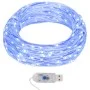 Guirnalda de micro luces LED 8 funciones 40 m 400 LED azul de vidaXL, Luces de Navidad - Ref: Foro24-328849, Precio: 21,27 €,...