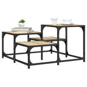 Mesa de centro madera de ingeniería roble Sonoma 68x68x40 cm en Mesas de centro | Comprar online en Foro24