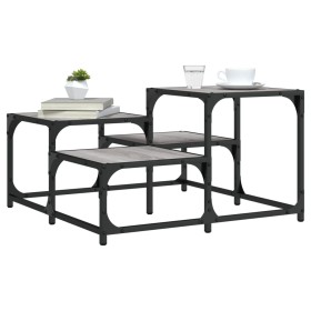 Mesa de centro madera de ingeniería gris Sonoma 68x68x40 cm Mesa de centro madera de ingeniería gris Sonoma 68x68x40 cm