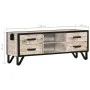 Solid acacia wood TV cabinet 110x30x41 cm by vidaXL, TV Furniture - Ref: Foro24-330081, Price: 122,44 €, Discount: %