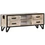 Solid acacia wood TV cabinet 110x30x41 cm by vidaXL, TV Furniture - Ref: Foro24-330081, Price: 122,44 €, Discount: %