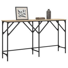 Mesa consola madera de ingeniería roble Sonoma 140x29x75 cm en Mesas auxiliares | Comprar online en Foro24