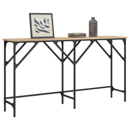 Mesa consola madera de ingeniería roble Sonoma 140x29x75 cm en Mesas auxiliares | Comprar online en Foro24