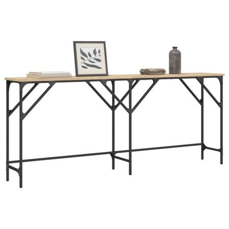 Mesa consola madera de ingeniería roble Sonoma 180x29x75 cm en Mesas auxiliares | Comprar online en Foro24