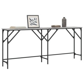 Mesa consola madera de ingeniería gris Sonoma 180x29x75 cm