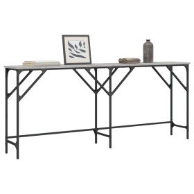 Mesa consola madera de ingeniería gris Sonoma 180x29x75 cm