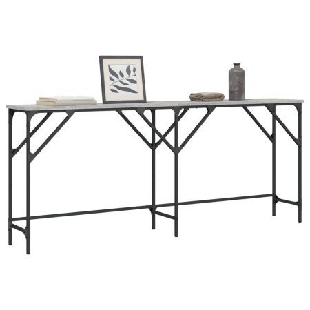 Mesa consola madera de ingeniería gris Sonoma 180x29x75 cm en Mesas auxiliares | Comprar online en Foro24