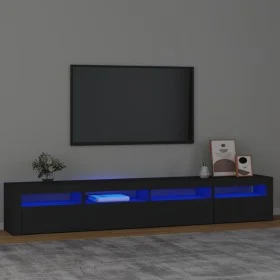 Mueble de TV con luces LED Negro 240x35x40 cm de vidaXL, Muebles TV - Ref: Foro24-3152723, Precio: 190,20 €, Descuento: %