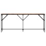 Mesa consola madera de ingeniería roble ahumado 180x23x75 cm