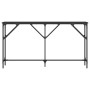 Mesa consola madera de ingeniería negro 140x23x75 cm