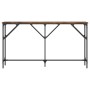 Mesa consola madera de ingeniería roble ahumado 140x23x75 cm