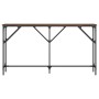 Mesa consola madera de ingeniería roble marrón 140x23x75 cm