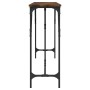 Mesa consola madera de ingeniería roble ahumado 200x29x75 cm
