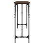 Mesa consola madera de ingeniería marrón roble 200x29x75 cm