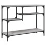 Mesa consola con estantes gris Sonoma 100x35x75 cm en Mesas auxiliares | Comprar online en Foro24