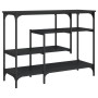 Mesa consola con estantes negro 100x35x75 cm en Mesas auxiliares | Comprar online en Foro24