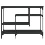 Mesa consola con estantes negro 100x35x75 cm en Mesas auxiliares | Comprar online en Foro24
