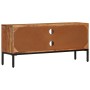 Mueble TV madera maciza acacia marrón miel y gris 110x30x50 cm de vidaXL, Muebles TV - Ref: Foro24-337076, Precio: 123,15 €, ...